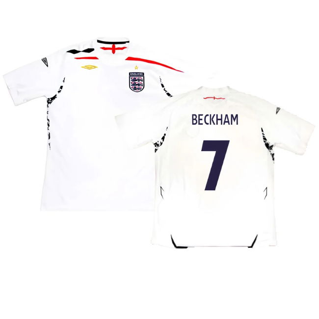 England 2007-09 Home Shirt (XL) (Excellent) (BECKHAM 7)