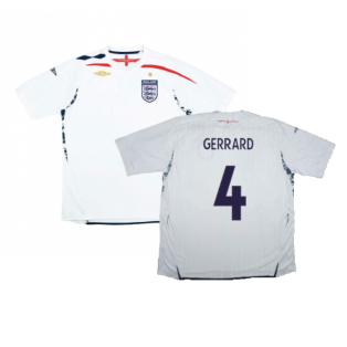 England 2007-09 Home Shirt (XL) (Very Good) (GERRARD 4)