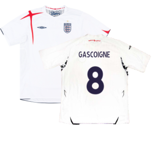 England 2007-09 Home Shirt (XLB) (Fair) (GASCOIGNE 8)