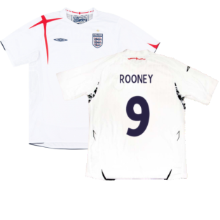 England 2007-09 Home Shirt (XLB) (Fair) (ROONEY 9)