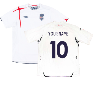 England 2007-09 Home Shirt (XLB) (Fair) (Your Name)
