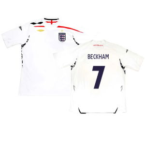 England 2007-09 Home Shirt (XXL) (Excellent) (BECKHAM 7)