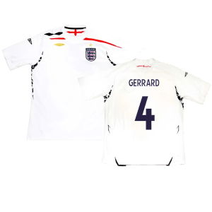 England 2007-09 Home Shirt (XXL) (Excellent) (GERRARD 4)