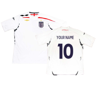 England 2007-09 Home Shirt (XXL) (Excellent) (Your Name)