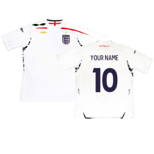 England 2007-09 Home Shirt (XXL) (Fair) (Your Name)