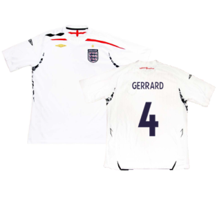 England 2007-2009 Home Shirt (L) (Very Good) (GERRARD 4)