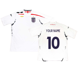 England 2007-2009 Home Shirt (L) (Very Good) (Your Name)