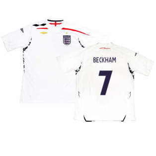England 2007-2009 Home Shirt (S) (Very Good) (BECKHAM 7)