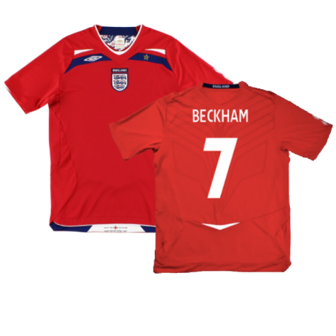 England 2008-10 Away Shirt (Excellent) (BECKHAM 7)
