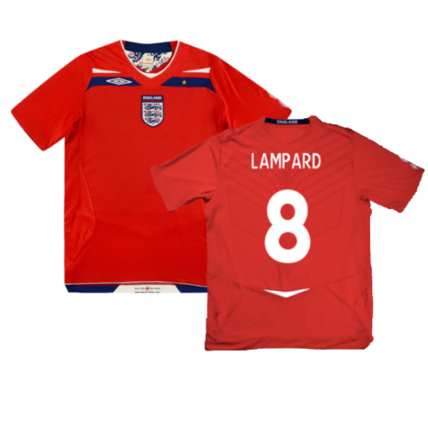England 2008-10 Away Shirt ((Good) L) (LAMPARD 8)