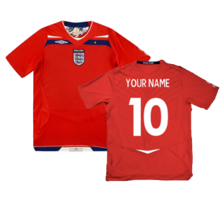 England 2008-10 Away Shirt ((Good) L) (Your Name)