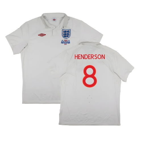 England 2009-10 World Cup Home shirt (XL) (Very Good) (HENDERSON 8)
