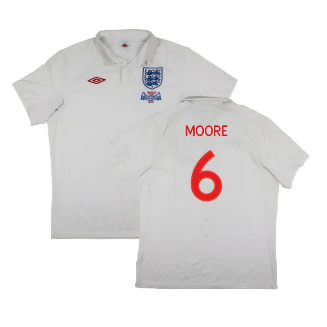 England 2009-10 World Cup Home shirt (XL) (Very Good) (Moore 6)