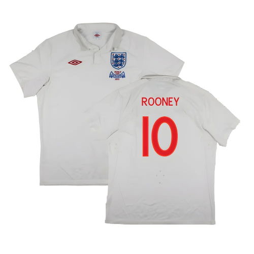 England 2009-10 World Cup Home shirt (XL) (Very Good) (ROONEY 10)