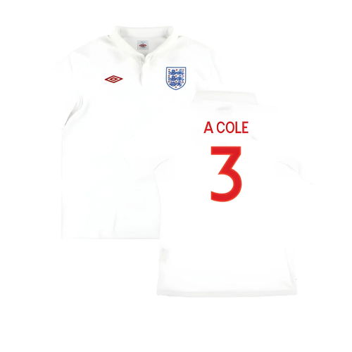 England 2010-12 Home Shirt ((Very Good) M) (A COLE 3)