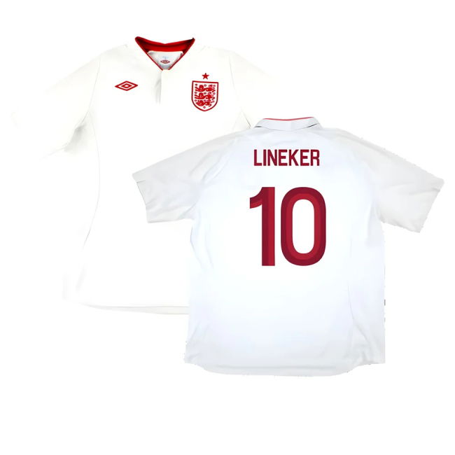 England 2012-13 Home Shirt (Good) (Lineker 10)