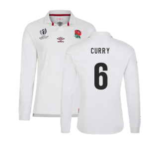 England 2023 RWC Home LS Classic Rugby Shirt (Curry 6)