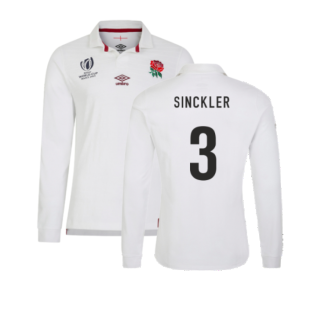 England 2023 RWC Home LS Classic Rugby Shirt (Sinckler 3)