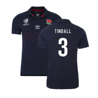 England Rugby 2023 RWC Alternate Classic Jersey - Kids (Tindall 3)