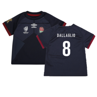England RWC 2023 Alternate Replica Rugby Baby Shirt (Dallaglio 8)