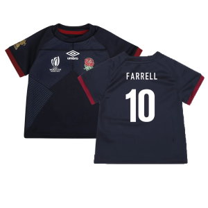 England RWC 2023 Alternate Replica Rugby Baby Shirt (Farrell 10)