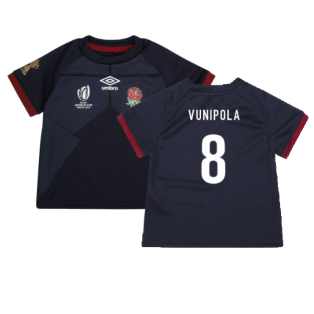 England RWC 2023 Alternate Replica Rugby Baby Shirt (Vunipola 8)