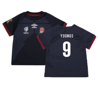 England RWC 2023 Alternate Replica Rugby Baby Shirt (Youngs 9)