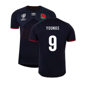 England RWC 2023 Alternate Rugby Shirt (Kids) (Youngs 9)