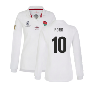England RWC 2023 Home Classic LS Rugby Shirt (Ladies) (Ford 10)