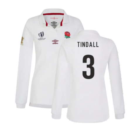 England RWC 2023 Home Classic LS Rugby Shirt (Ladies) (Tindall 3)