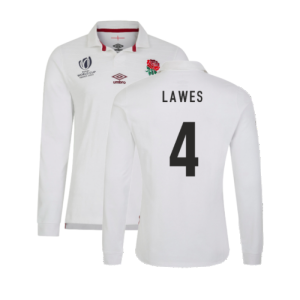 England RWC 2023 Home LS Classic Jersey (Kids) (Lawes 4)