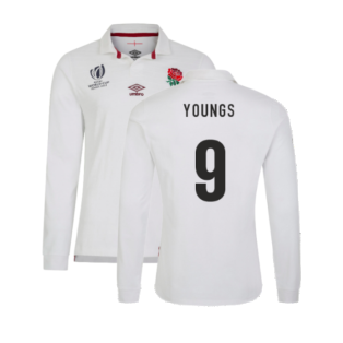 England RWC 2023 Home LS Classic Jersey (Kids) (Youngs 9)