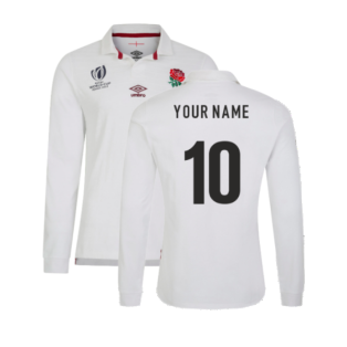 England RWC 2023 Home LS Classic Jersey (Kids) (Your Name)