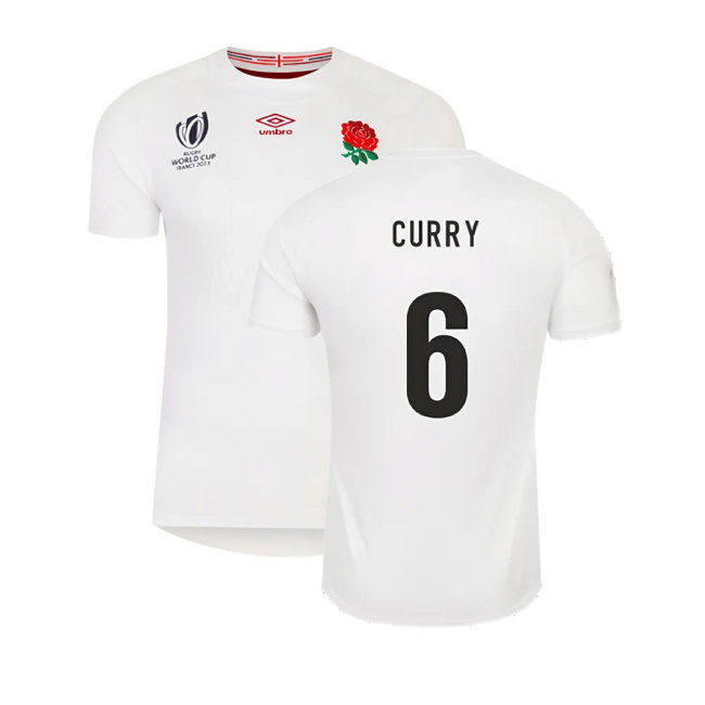 England RWC 2023 Home Pro Rugby Jersey (Curry 6)