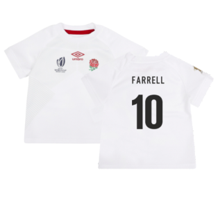 England RWC 2023 Home Replica Rugby Baby Kit (Farrell 10)