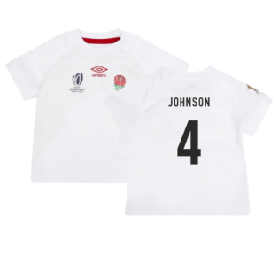 England RWC 2023 Home Replica Rugby Baby Kit (Johnson 4)