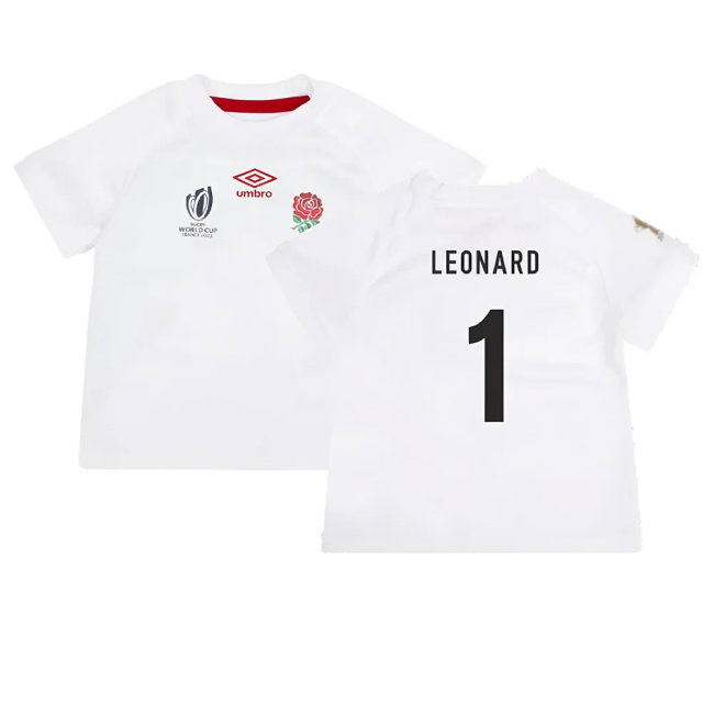 England RWC 2023 Home Replica Rugby Baby Kit (Leonard 1)