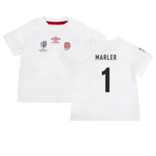 England RWC 2023 Home Replica Rugby Baby Kit (Marler 1)