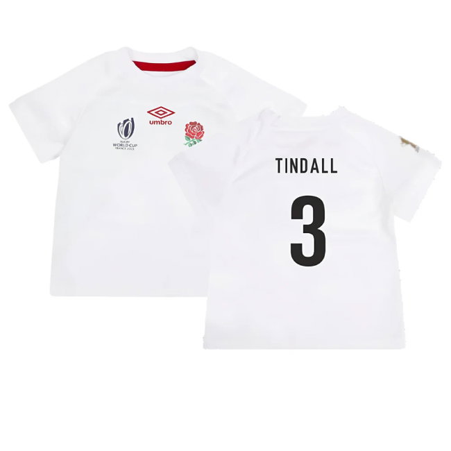 England RWC 2023 Home Replica Rugby Baby Kit (Tindall 3)