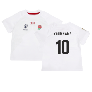 England RWC 2023 Home Replica Rugby Baby Kit (Your Name)