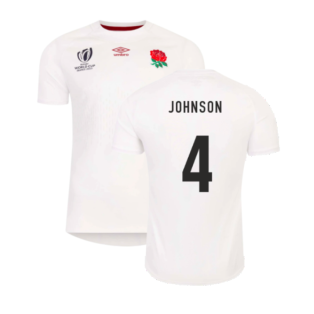 England RWC 2023 Home Replica Rugby Shirt (Johnson 4)