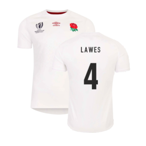 England RWC 2023 Home Replica Rugby Shirt (Lawes 4)
