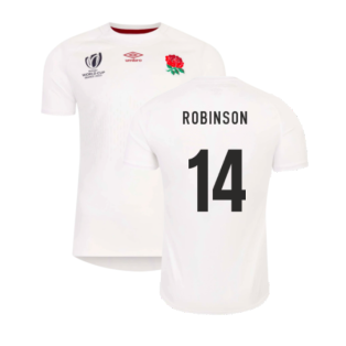 England RWC 2023 Home Replica Rugby Shirt (Robinson 14)