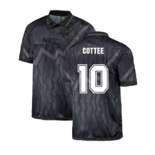Everton 1990 Black Out Retro Football Shirt (Cottee 10)