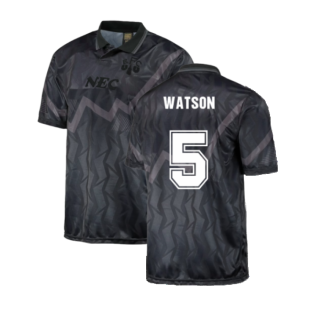 Everton 1990 Black Out Retro Football Shirt (Watson 5)