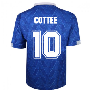 Everton 1990 Home Retro Football Shirt (Cottee 10)