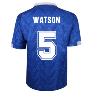 Everton 1990 Home Retro Football Shirt (Watson 5)