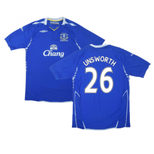 Everton 2007-08 Home Shirt ((Excellent) S) (UNSWORTH 26)