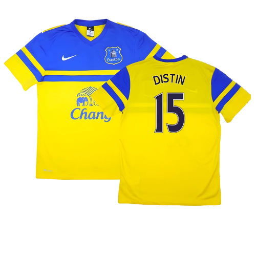 Everton 2013-14 Away Shirt (S) ((Excellent) S) (Distin 15)