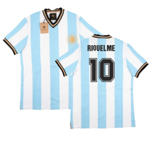 False Nein Argentina Home Vintage Shirt (RIQUELME 10)